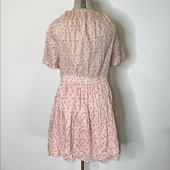 Roller Rabbit Fae Dulcita Romantic Cotton Floral Smocked Waist Dress - Picture 2 of 5